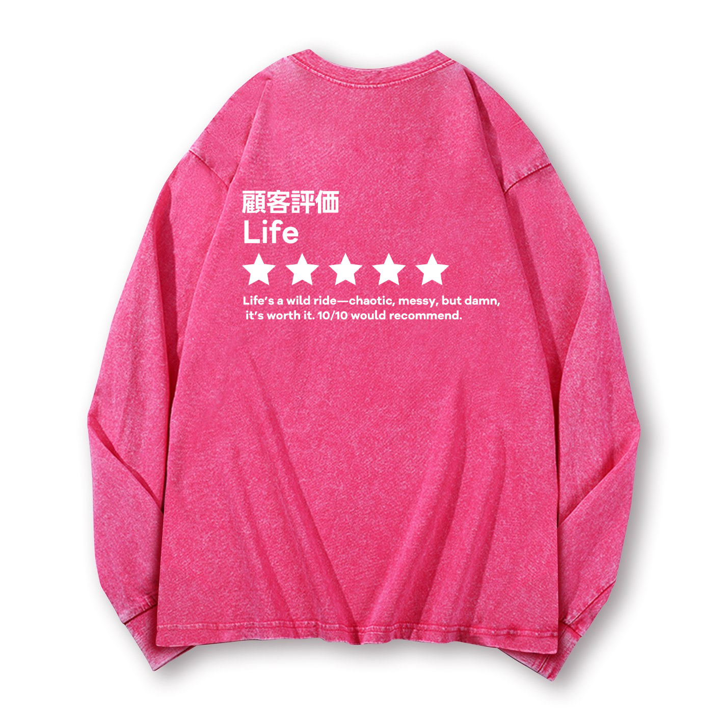 Life Vintage Washed Cotton Back Art Long-sleeve T-shirt