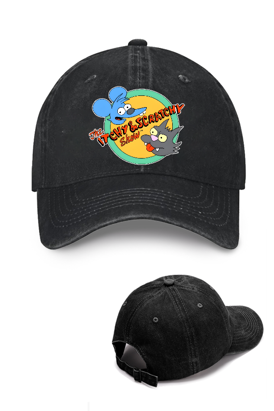 Simpsons The Itchy & Scratch Show Vintage Cotton Cap