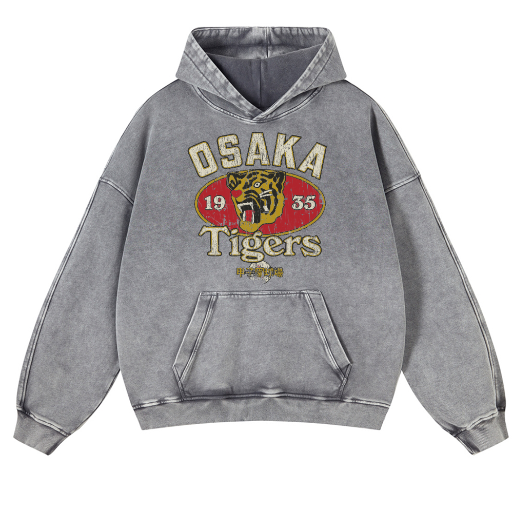 Osaka Tigers Vintage Washed Thick Cotton Hoodie