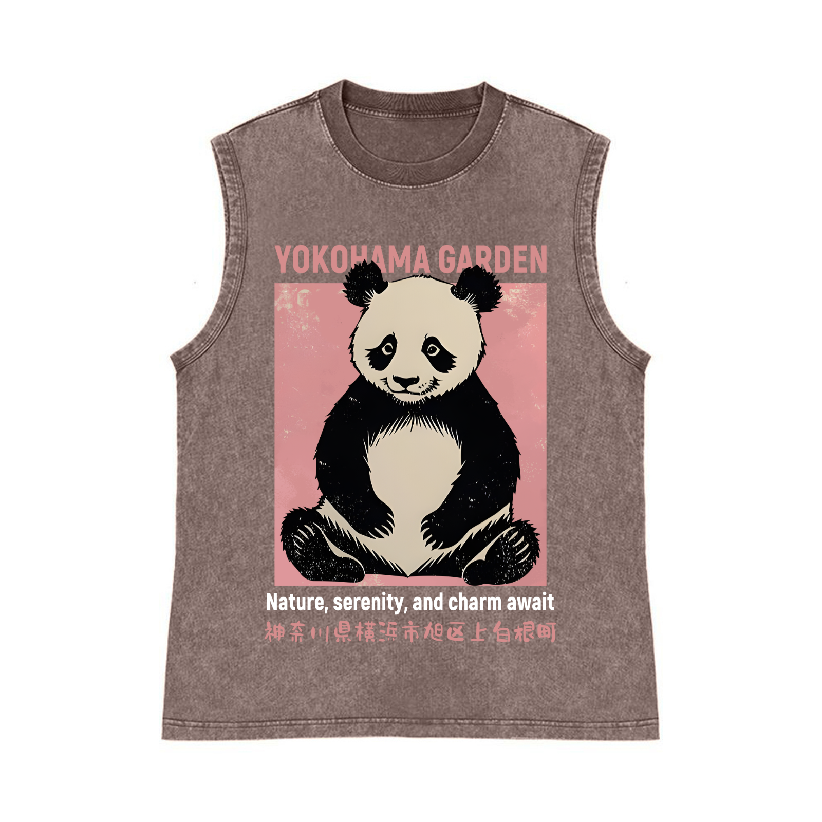 Yokohama Garden Pure Cotton Wash-Dyed Sleeveless Tank Top