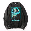 Hatsune Miku Vintage Cotton Wash Long-sleeve T-shirt