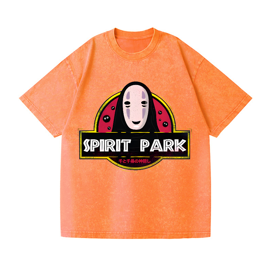 Spirit Park No Face Kaonashi Vintage Wash Japanese Design T-Shirt