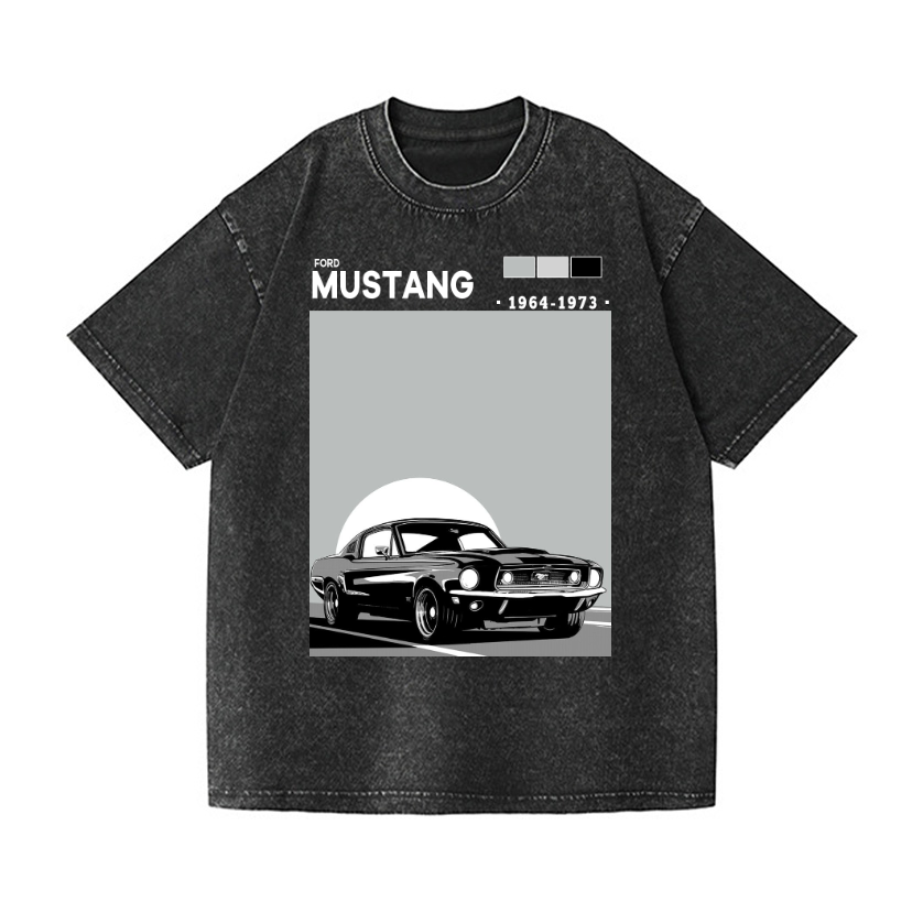 Car Ford Mustang Vintage Wash Japanese Design T-Shirt