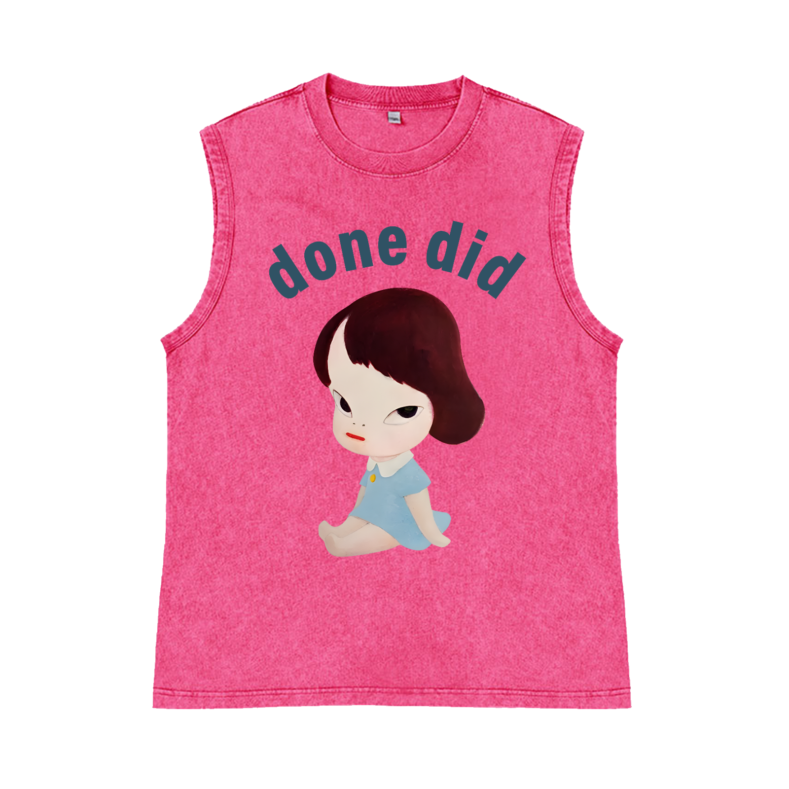 Yoshitomo Nara Pure Cotton Wash-Dyed Sleeveless Tank Top