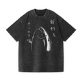 Fish Vintage Wash Japanese Design T-Shirt