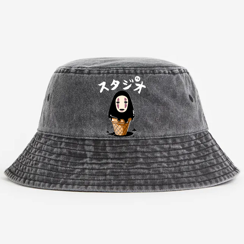 Ghibli No Face Kaonashi  Vintage 100% Cotton Bucket Hat