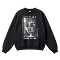 Born To Shit Forced To Wipe Vintage Cotton Blend Crewneck Sweatshirt