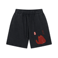 Lucky Cat Black Cat Vintage Pure Thick Cotton Shorts