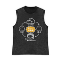 Pure Cotton Wash-Dyed Sleeveless Tank Top