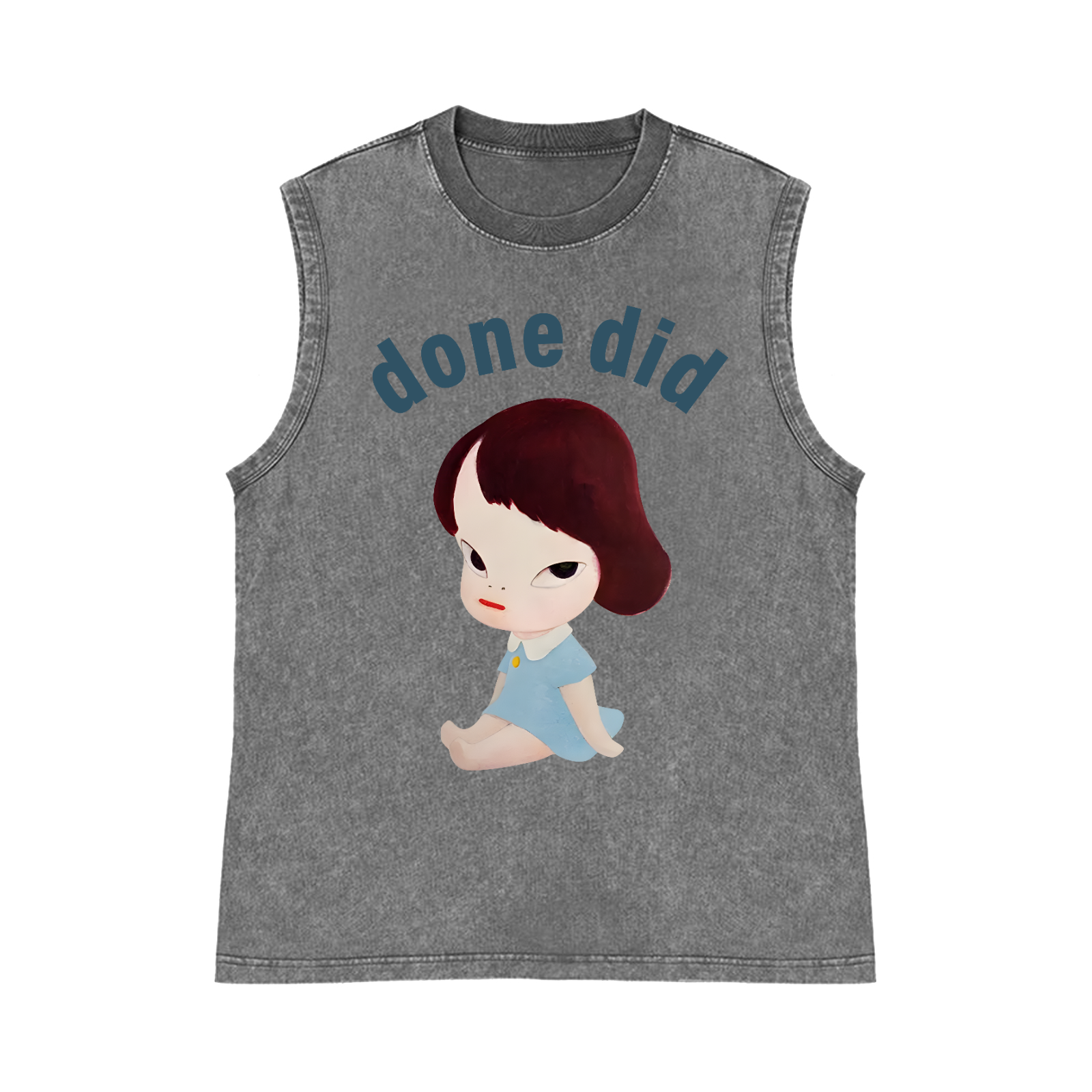 Yoshitomo Nara Pure Cotton Wash-Dyed Sleeveless Tank Top