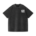 The Neko Face Vintage Wash Japanese Design Back Art T-Shirt