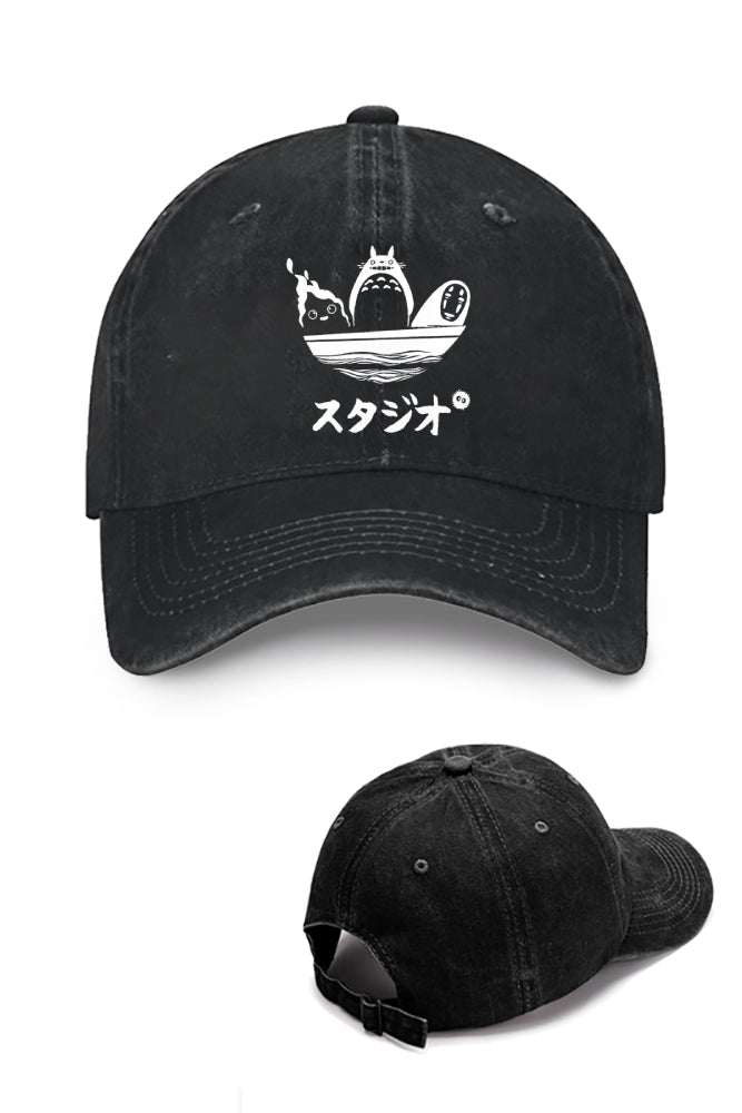Howl's Moving Castle/My Neighbor Totoro/Spirited Away No Face Kaonashi Ghibli Anime Ghibli Vintage Cotton Cap