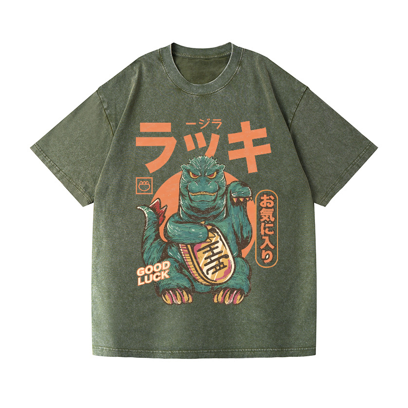 Kaiju Vintage Wash Japanese Design T-Shirt