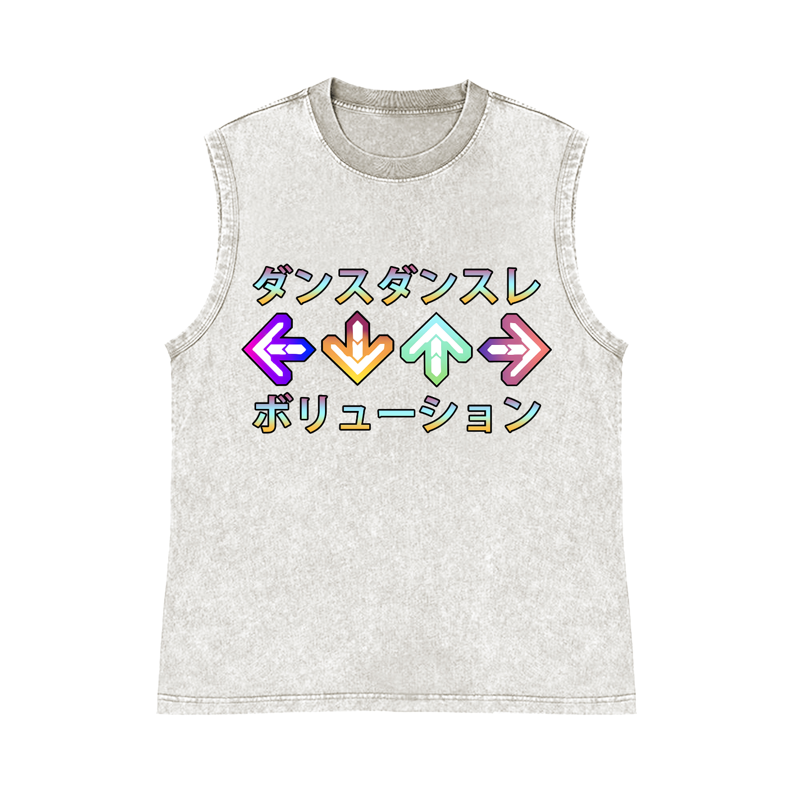 Dance Dance Revolution Pure Cotton Wash-Dyed Sleeveless Tank Top