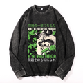 Vintage Cotton Wash Crewneck Long-Sleeve T-Shirt