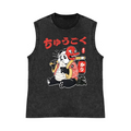 Panda Pure Cotton Wash-Dyed Sleeveless Tank Top