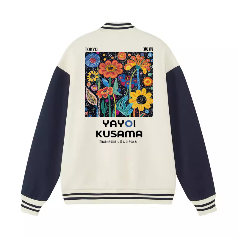 Yayoi Kusama Vintage Cotton Varsity Jacket