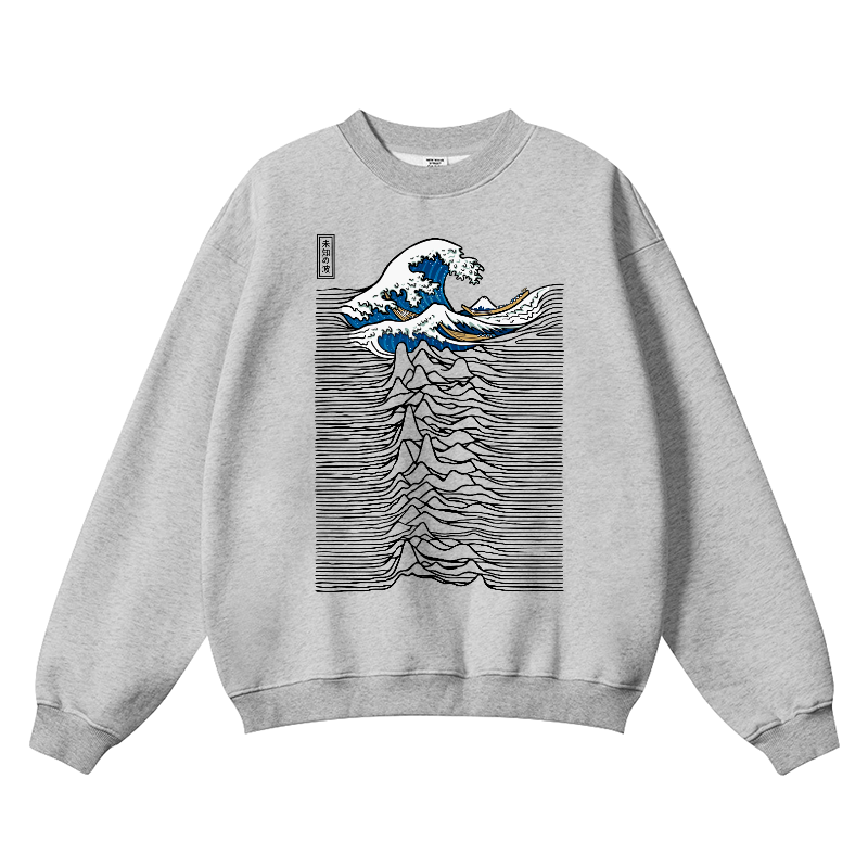 Great Wave Vintage Cotton Blend Crewneck Sweatshirt