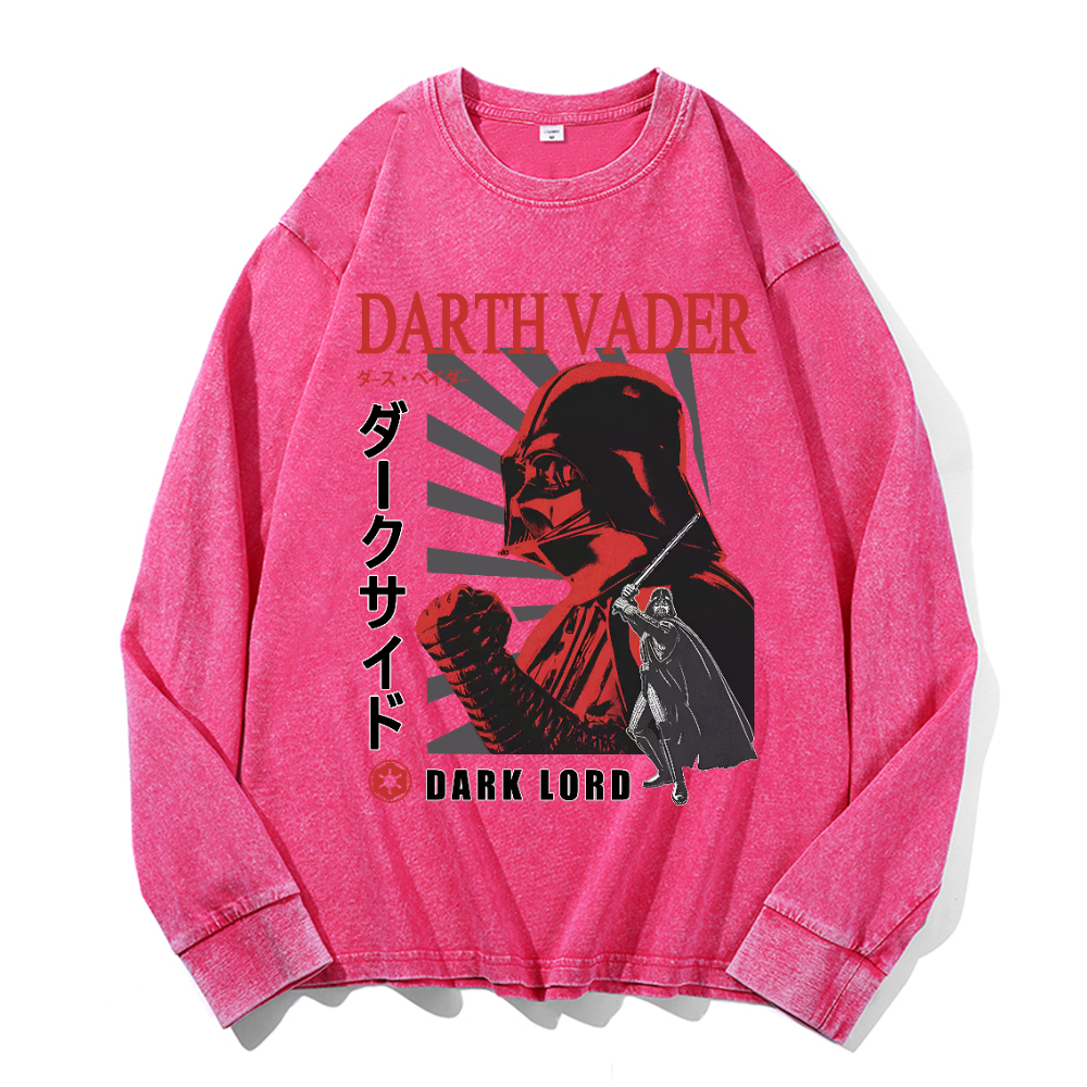 Darth Vader Vintage Cotton Wash Long-sleeve T-shirt