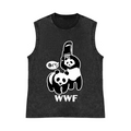 WWF Panda Pure Cotton Wash-Dyed Sleeveless Tank Top