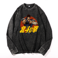 Vintage Cotton Wash Crewneck Long-Sleeve T-Shirt