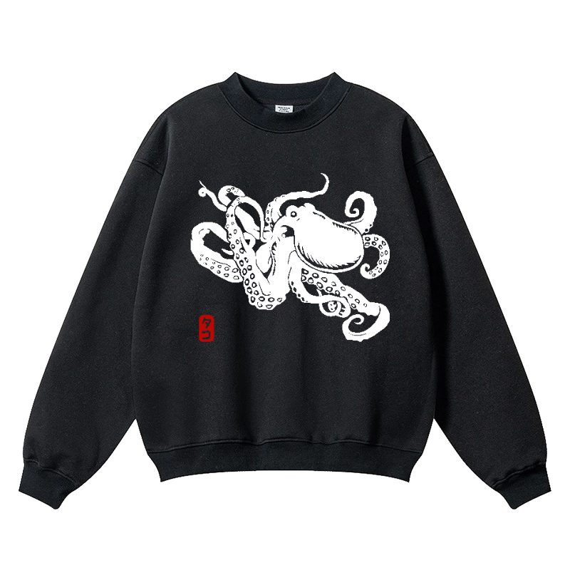 Octopus Vintage Cotton Blend Crewneck Sweatshirt