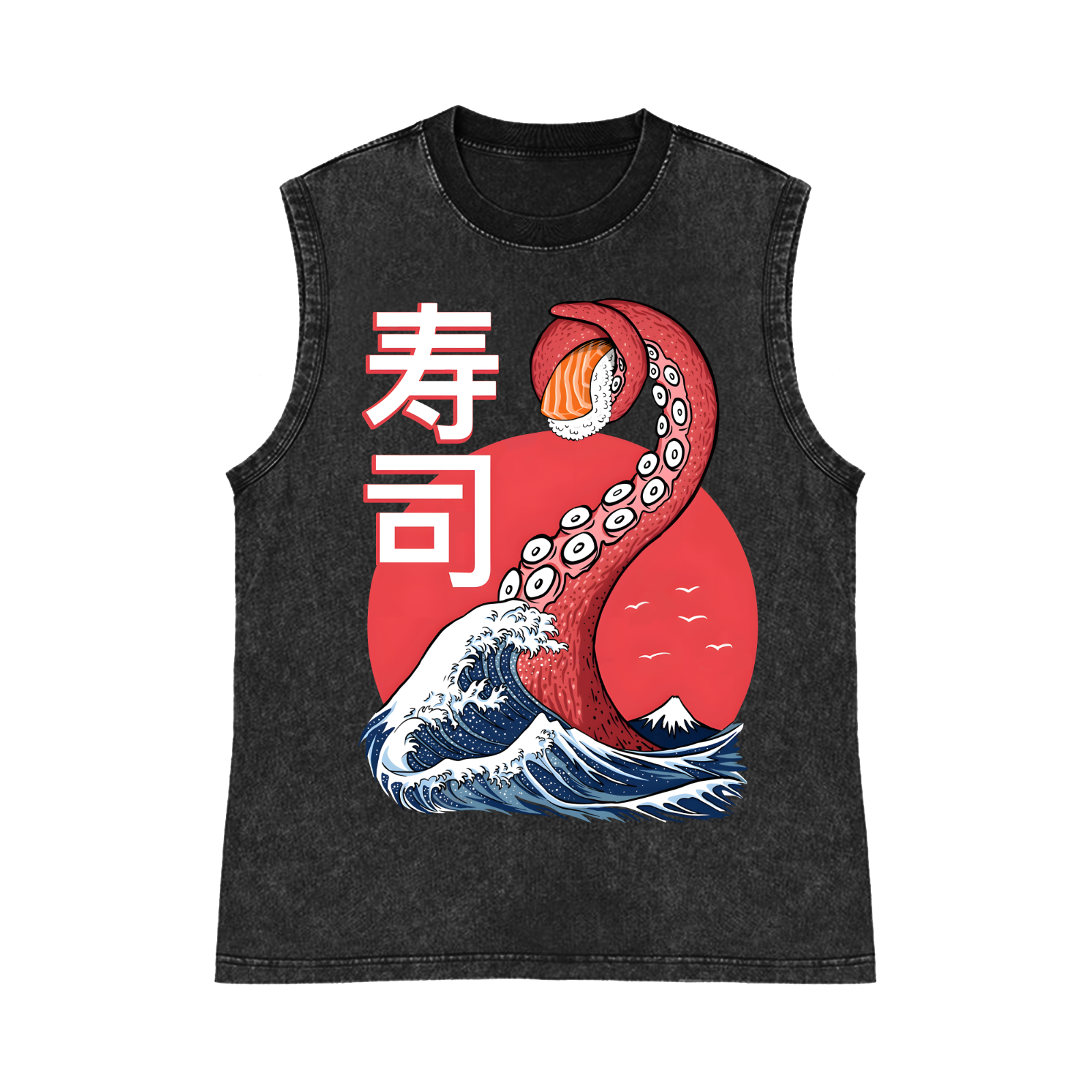 Pure Cotton Wash-Dyed Sleeveless Tank Top