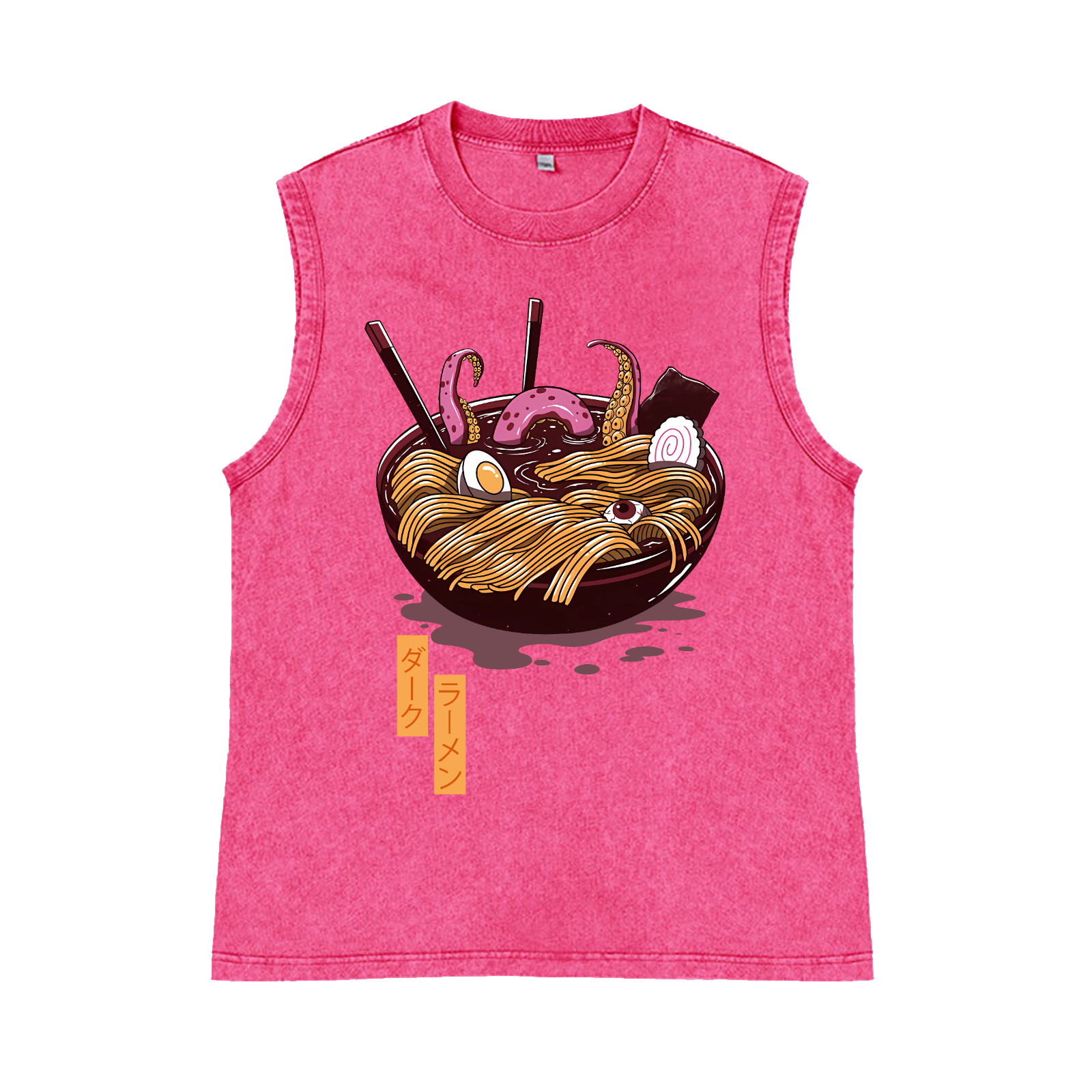Monster Ramen Pure Cotton Wash-Dyed Sleeveless Tank Top