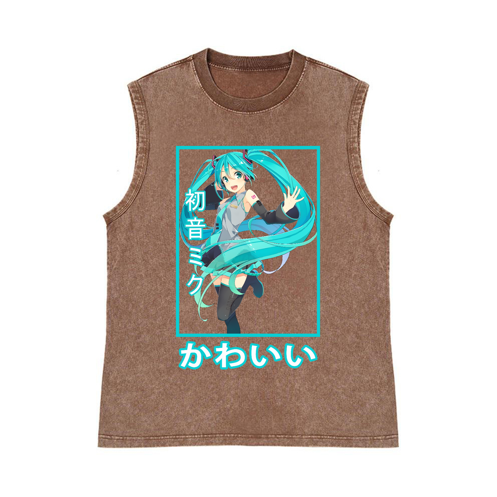 Hatsune Miku Pure Cotton Wash-Dyed Sleeveless Tank Top