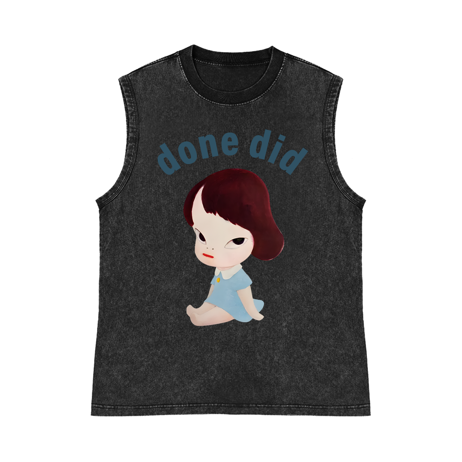 Yoshitomo Nara Pure Cotton Wash-Dyed Sleeveless Tank Top