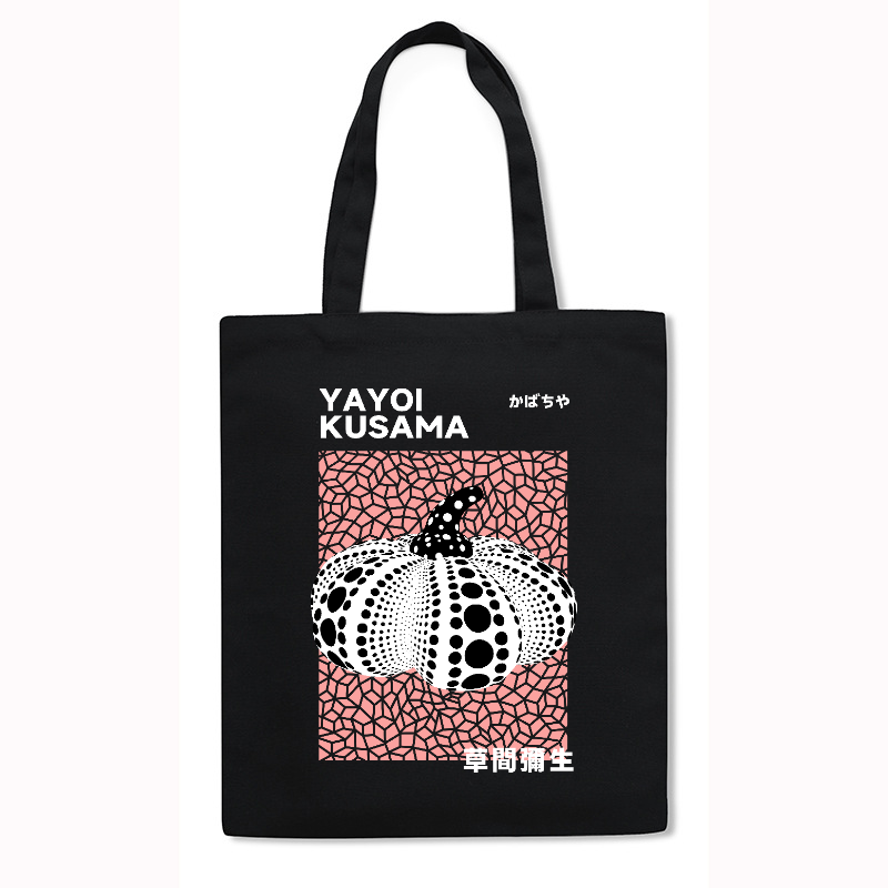 Yayoi Kusama Pumpkin Japanese Style Canvas Tote Bag