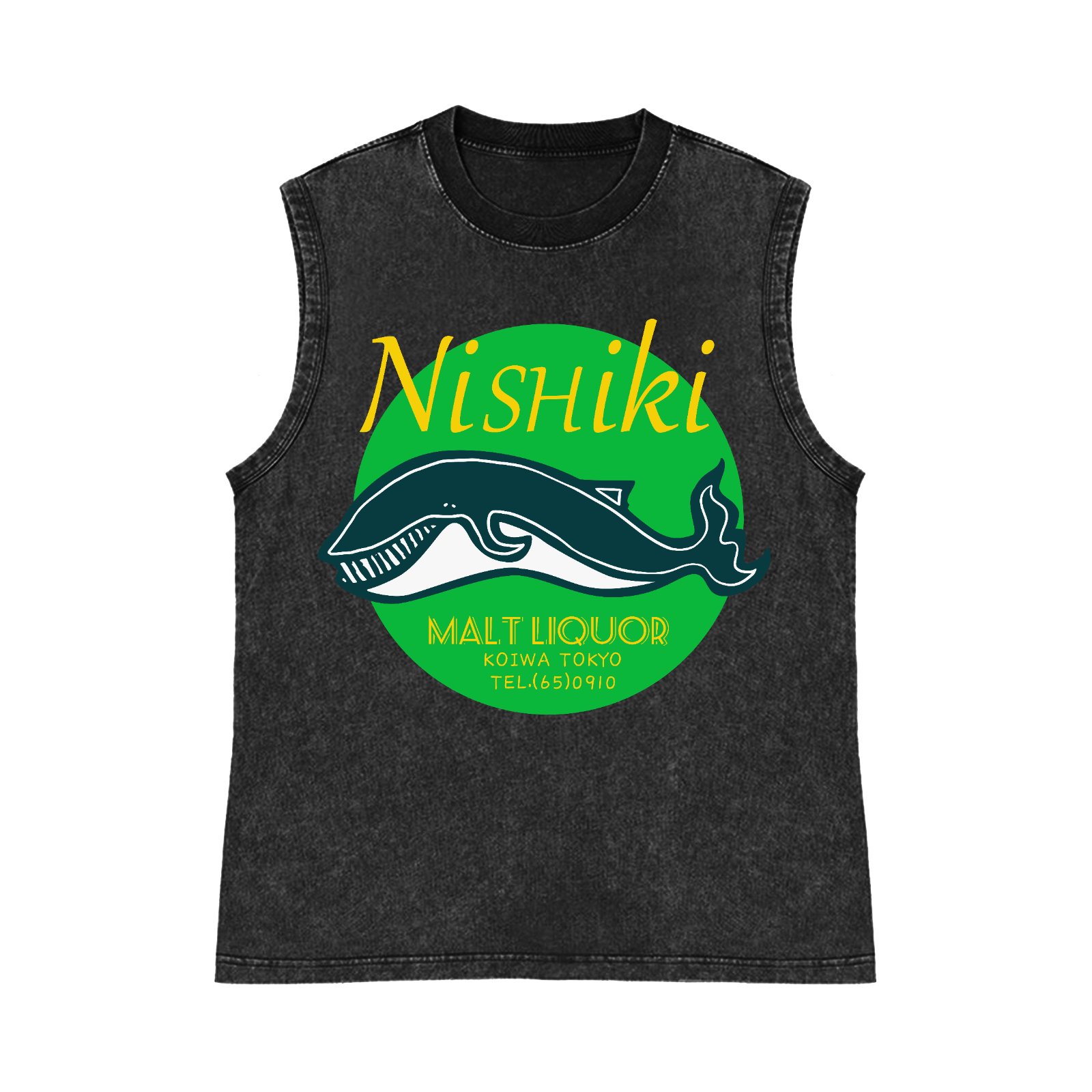 NiSHiki Pure Cotton Wash-Dyed Sleeveless Tank Top