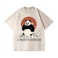 Panda Kaiju Vintage Wash Japanese Design T-Shirt