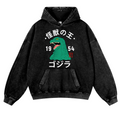 Kaiju Vintage Washed Thick Cotton Hoodie
