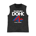 SUZUKI Pure Cotton Wash-Dyed Sleeveless Tank Top