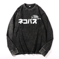 Ghibli Catbus Vintage Cotton Wash Long-sleeve T-shirt