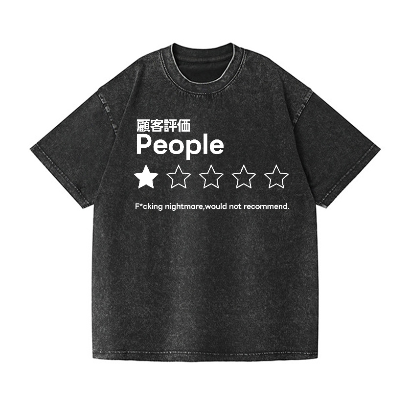 People Vintage Wash Japanese Design T-Shirt