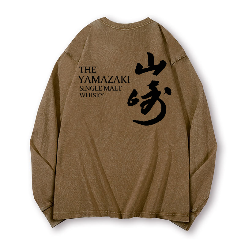 Yamazaki Vintage Washed Cotton Back Art Long-sleeve T-shirt