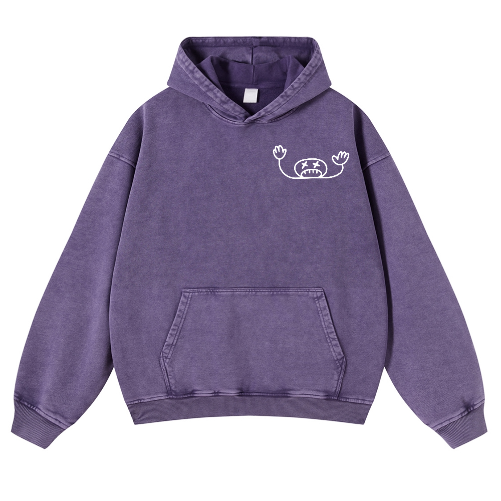 What Is Happening Vintage Washed Cotton Back Art Hoodie