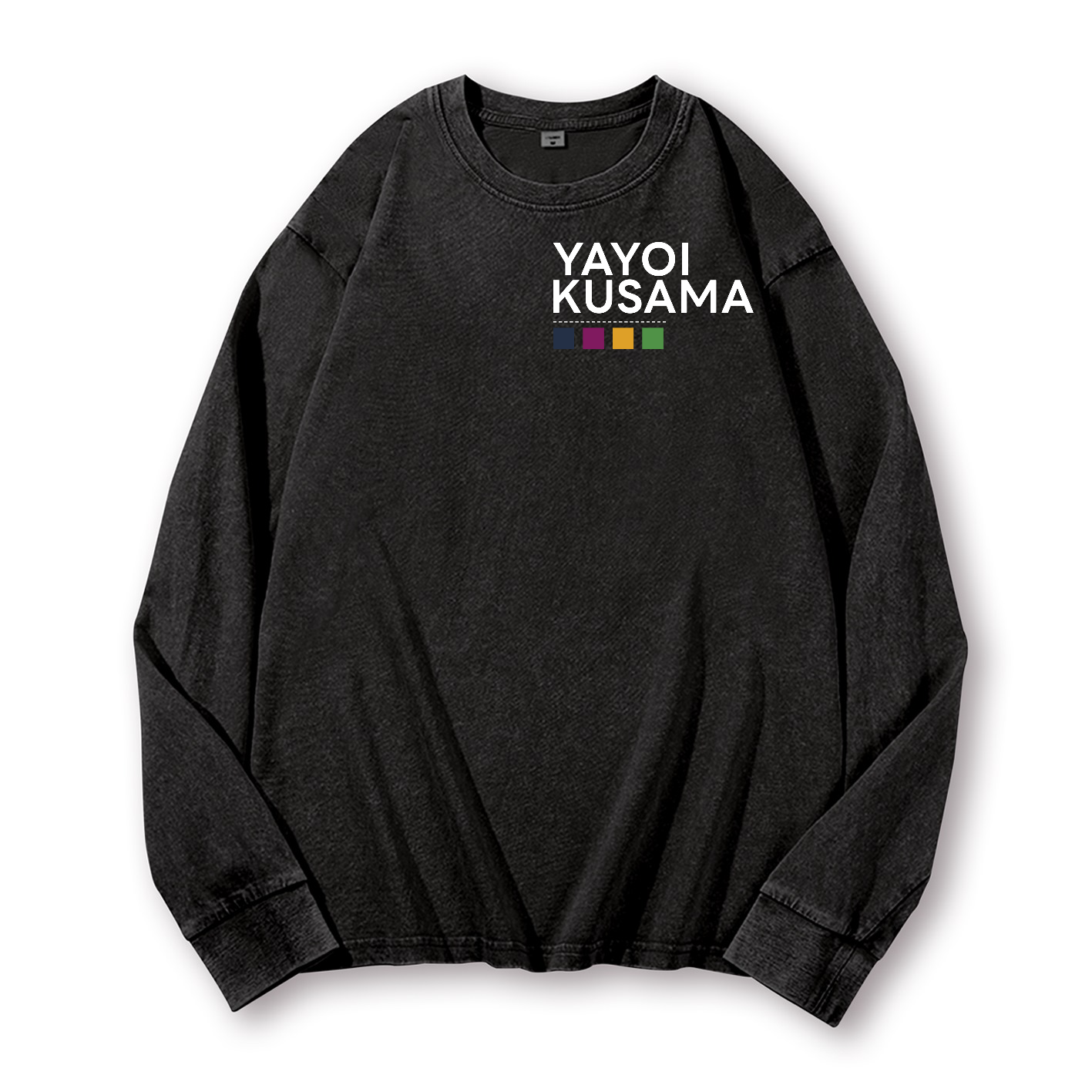 Yayoi Kusama Vintage Washed Cotton Back Art Long-sleeve T-shirt