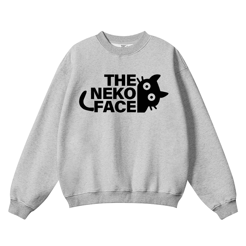 The Neko Face Vintage Cotton Blend Crewneck Sweatshirt