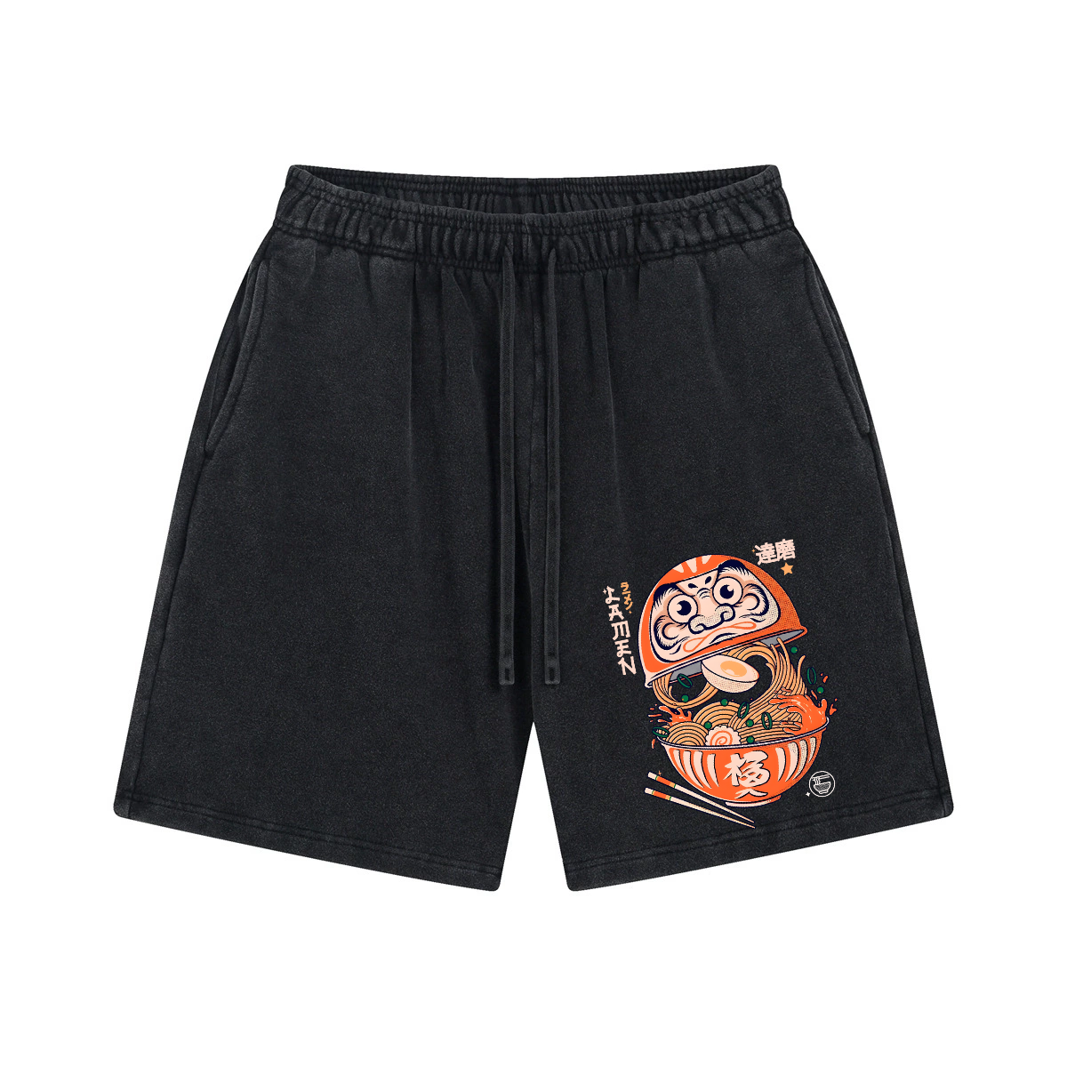Daruma Ramen Vintage Pure Thick Cotton Shorts