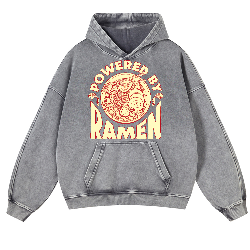Ramen Vintage Washed Thick Cotton Hoodie
