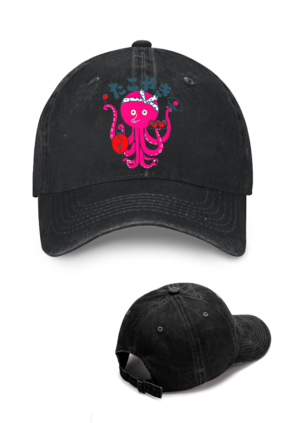 Takoyaki Octopus Vintage Cotton Cap