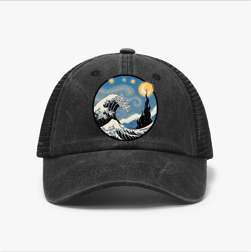 The Great Wave off Kanagawa Vintage Cotton Breathable Hat
