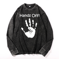 Hands Off Vintage Cotton Wash Long-sleeve T-shirt