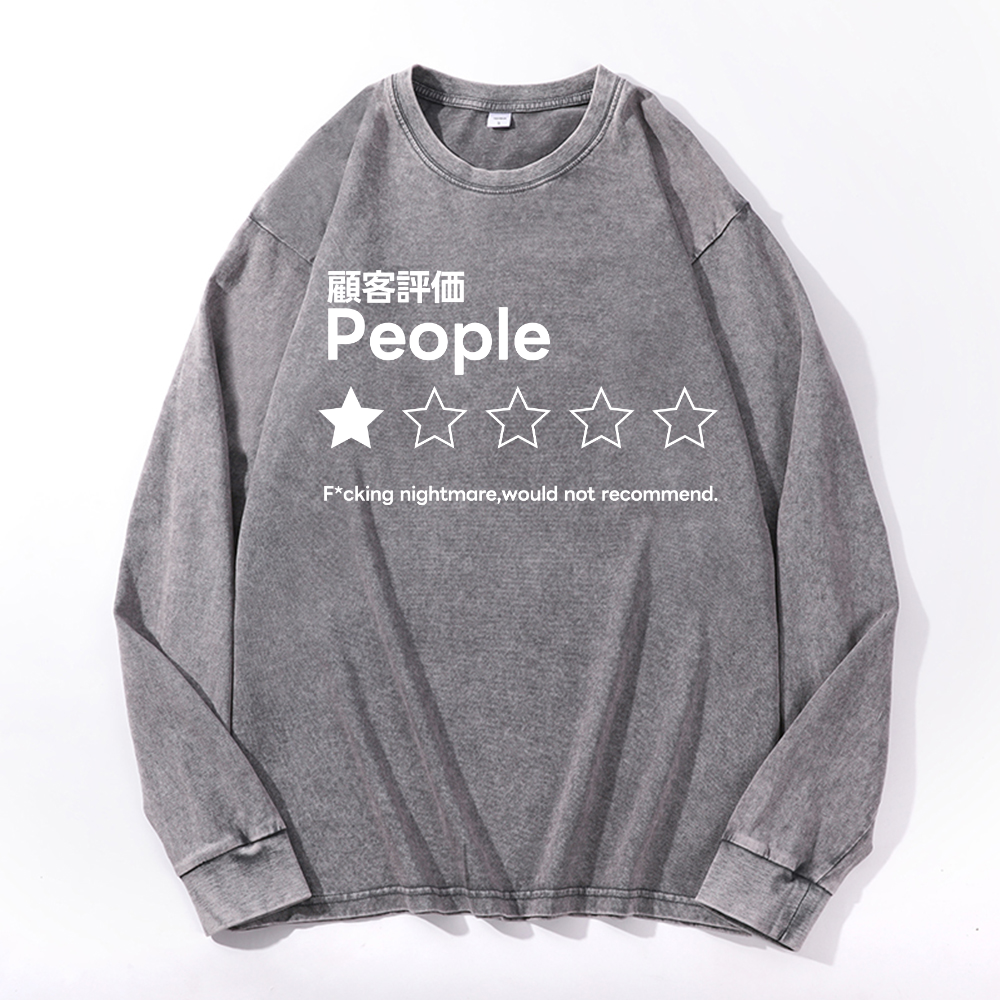 People Vintage Cotton Wash Long-sleeve T-shirt