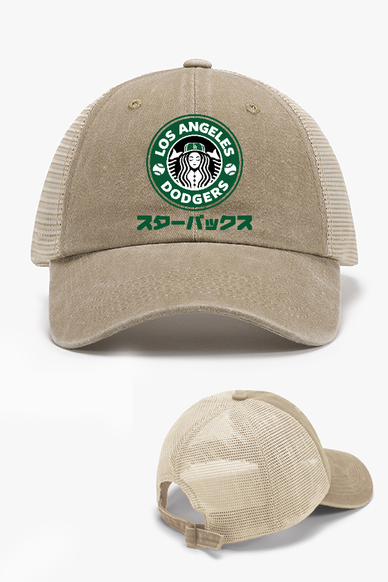 Los Angeles Dodgers Baseball Starbucks Vintage Cotton Breathable Hat