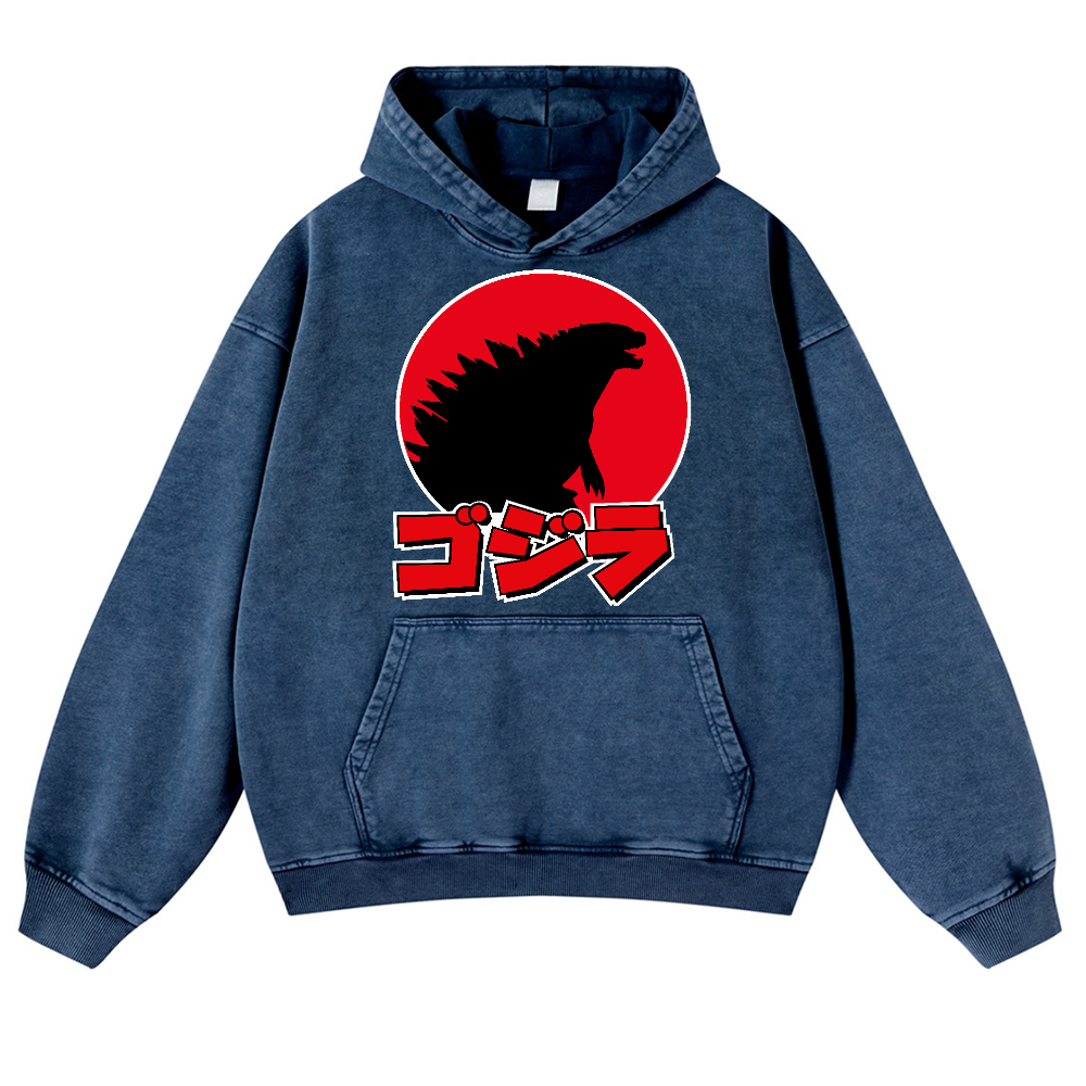 Kaiju Vintage Washed Thick Cotton Hoodie