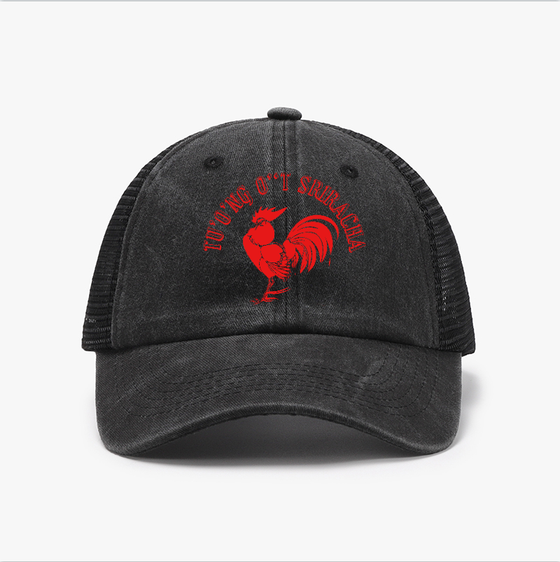 Sriracha Spicy Rooster Hot Chili Sauce Vintage Cotton Breathable Hat